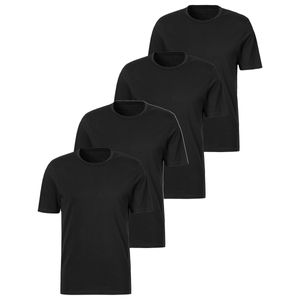 s.Oliver 4er Pack Basic Unterhemd / Shirt Kurzarm Shirt mit Kurzarm und Rundhals-Ausschnitt, Weich und elastisch, Vielseitig kombinierbar