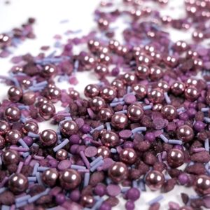 Streuselheld Glitzer Blitzer Lila 40g - Romantische Streusel und Zuckerstreusel für Valentinstags-Kuchen, Cupcakes & Desserts