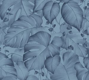 Livingwalls Dschungeltapete Colibri tropische Tapete Vliestapete blau 10,05 m x 0,53 m