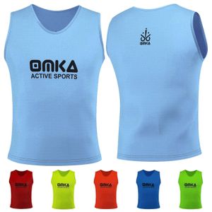 OMKA Leibchen Trainingsleibchen Markierungshemd Kinder Erwachsene, Farbe:Mittelblau, Bibs:Mini (S)