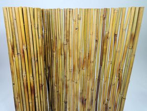 Bambuszaun, Bambus Sichtschutzmatte, Bambusmatte 200 cm H 180 cm, Vollrohr 2 cm