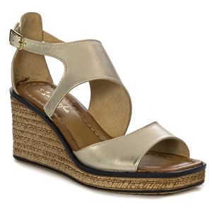 Damen Leder Keilsandalen Maciejka 06657-25 Gold 39