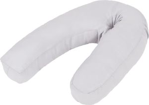 Tehotenský vankúš v tvare písmena J 54x(36-43) cm, sivý