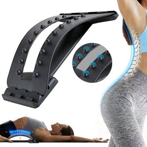 Rückenstrecker Rückenmassagegerät Rückendehner für Unter und Ober Lendenwirbelsäule Schmerzlinderung Back Stretche Rückentrainer für Lendenwirbelsäule