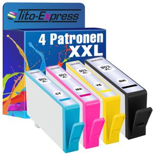 Tito-Express 4er Set ersetzt HP 903 XL 903XL für 903XL Multipack Officejet 6950 Pro 6970 6960 All-in-One 6975 Pro