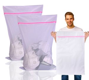 2x XXL Premium Wäschenetz 60x90 cm Set Groß - Netz für Waschmaschine - Wäschesack - Waschsack & Wäschebeutel mit Reißverschluss