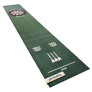 Primaflor Dartteppich Grün - 50x250cm - Dartmatte mit offiziellem Spielabstand zur Dartscheibe