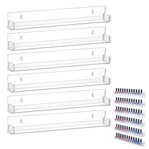 6er-Pack Kosmetik-Aufbewahrungsbox,Nagellackregal, ätherische Öle, Acryl, transparent, zur Wandmontage, bietet Platz für Kosmetika und Nagellack