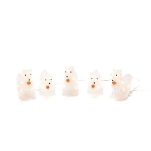 Konstsmide - LED Acryl Eichhörnchen, 5er-Set, klar,24V, Aussen (IP44), 40 warm weiße Dioden , weißes Kabel