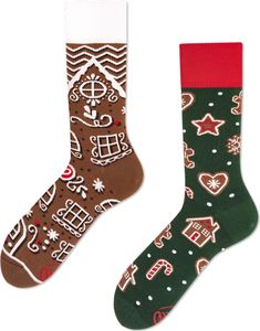 Many Mornings – verrückte, bunte mismatched Socken – Gingerbread – Lebkuchen Gr. 43-46