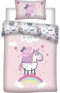 Poszwa na kołdrę Peppa Pig Unicorn 140 x 200 cm bawełna