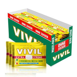 VIVIL Extra Strong Zitronenmelisse Pastillen ohne Zucker | 26 x 3er Pack