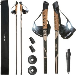Outtec® Hikingové hole karbonové, Nordic Walking hole - 115 cm - Ultralehké trekingové hole pro muže a ženy - turistika, trekking
