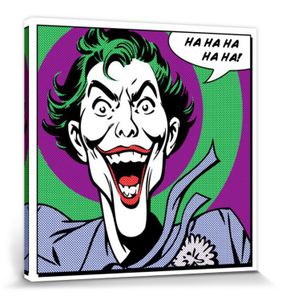 Batman Poster Leinwandbild Auf Keilrahmen - Joker Ha Ha (80 x 80 cm)