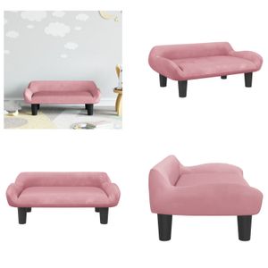 vidaXL Kindersofa Rosa 70x40x24 cm Samt - Kindersofa - Kindersofas - Minisofa - Spielzimmersofa