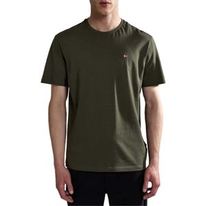 Napapijri Perfect Pánské tričko s krátkým rukávem Green Barva: Zelená, velikost: XL