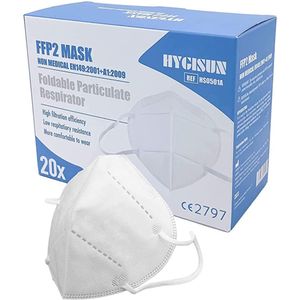 HYGISUN FFP2 Maske 4-lagig CE1463 in weiß, MHD 04/2026