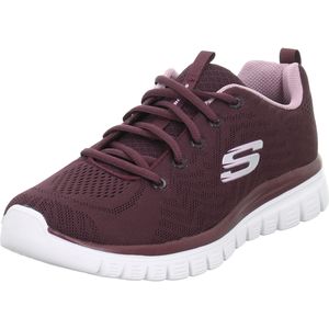 SKECHERS 12615/WINE Graceful-Get Connected Damen Sneaker Turnschuhe Sportschuhe weinrot/rosa, Größe:40, Farbe:Rot