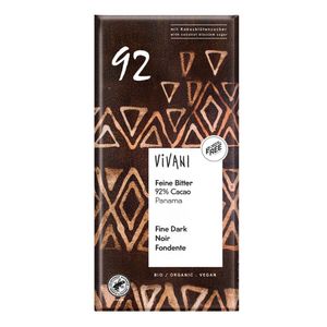 Vivani - Feine Bitter 92 % Cacao mit Kokosblütenzucker - 80g