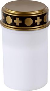 LED Grablicht, ØxH 7x12,5cm, Flackereffekt, batteriebetrieben, weiß