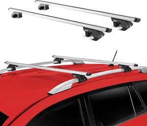 Bagażnik dachowy poprzeczny do Kia EV9 2023-2025 srebrny aluminiowy 2x ABE