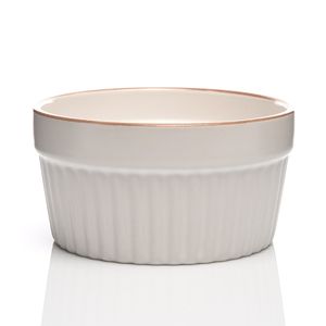 12x Souffle-Förmchen   - weiß - Ofenfeste Förmchen Schälchen aus Keramik : 0,2 L
