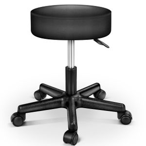 TRESKO Roller Stool Black Pracovná stolička Otočná stolička Kozmetická stolička Praktická stolička