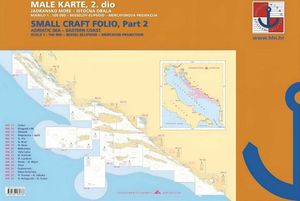 HHI Male Karte Jadransko More/Small Craft Folio Adriatic Sea Eastern Coast Part 2 2022 Seekarte, Revierführer