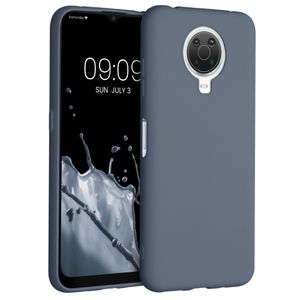kwmobile Hülle kompatibel mit Nokia G20 / G10 Hülle - weiches TPU Silikon Case - Cover geeignet für kabelloses Laden - Dunkler Schiefer