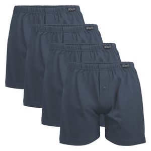 Gomati Herren Jersey Boxershorts (4 Stück) Stretch Unterhose aus Baumwolle - Anthrazit 5XL/12