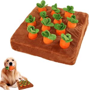 Karotte Hundespielzeug Hund Graben Spielzeug Interaktive Hundespielzeug 12 Karotten, Haustier Snuffle Mat Hund Karotte Kauspielzeug, Spielzeug für  Kleine mittlere große Hunde