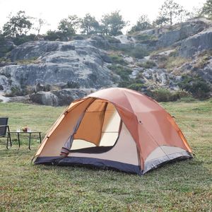 Campingzelt 'Bergeijk' Kuppelzelt 213x213x130cm Rostbraun/Beige