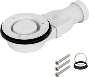 Poziomy syfon 90 mm Niski brodzik z odpływem górnym Fi 40 mm
