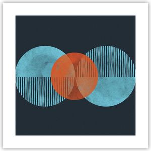 Poster - Poster ohne Rahmen - Abstraktion Räder Gürtel - 40x40 cm - Wand Bild - Wanddeko - Wandbilder - Kunstposter - Wandposter - Bilder - Kunstdruck - Wanddekoration - Wandbild - P2XAC40x40-4670