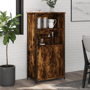 vidaXL Highboard smoke oak 62x36x121,5 cm odvodený drevený výrobok