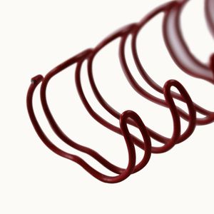 Drahtbinderücken 3:1, rot, 12,7 mm, 34 Ringe, 100 Stück, für ca. 100 Blatt – Metallringbindung, Spiralbindung, Ringbindung