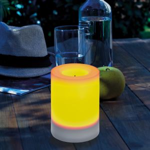 esotec Solar LED-Kerze Mila 7,5x10cm Flackerlicht Flacker-Effekt outdoor 102231