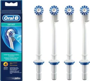 Braun Oral B Oxyjet 4 Stück Ersatzdüsen Munddusche - Aufsteckbürsten
