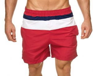 Topway Herren Badehose Bunte Bermuda Shorts Kurze Schwimmhose, Farben:Rot, Größe:XXL