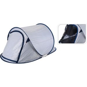 Redcliffs Pop-Up-Zelt für 2 Personen 220x120x90 cm Weiß und Blau