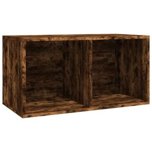 vidaXL Record Box Smoked Oak 71x34x36 cm odvodený výrobok z dreva