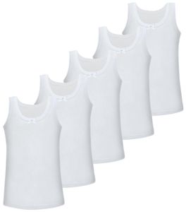 5 Mädchen Unterhemden Unterwäsche 100% Baumwolle 152-158 (12-13 Jahre)