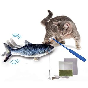 Flippity Fish - elektrisches Katzenspielzeug - mit Katzenminze - wiederaufladbar mit USB Kabel