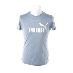 PUMA ESS Logo Heather Tee BLUE WASH M