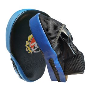 Kampfsport Schlagpolster Kickboxen Muay Thai Strike Curved Arm Pad Focus Boxing Karate Punch Shield,(Blau)