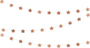 Girlande Sterne rosa gold 3.6m