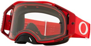 Oakley Airbrake Clear Motocross Brille Farbe: Rot/Weiß