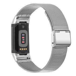 INF Edelstahlarmband für Fitbit Charge 5 Charge 6 Silber