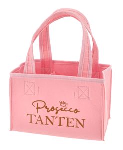 Flaschenträger PROSECCO in rosa - Sekt Dosen Flaschen Tasche