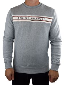 Tommy Hilfiger Herren Lounge-Sweatshirt mit bedrucktem Logo, Grau L Tommy Hilfiger Herren Lounge-Sweatshirt mit bedrucktem Logo, Grau L